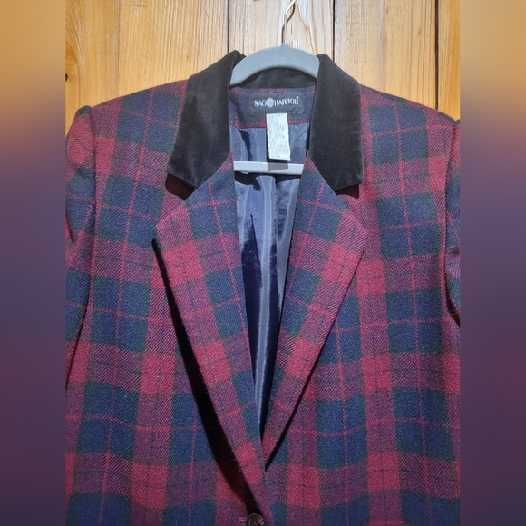 Sag Harbor Plaid Blazer - Red and Blue - Picture 3 of 13